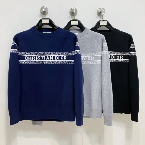 Replica Christian Dior Sweaters Long Sleeved For Men #1412723 $85.00 USD for Wholesale