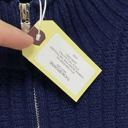 Replica Thom Browne TB Sweaters Long Sleeved For Men #1412766 $92.00 USD for Wholesale