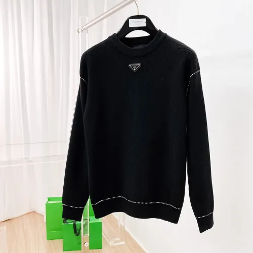 Wholesale Prada Sweaters Long Sleeved For Men #1412832 $76.00 USD, Wholesale Quality Replica Prada Sweaters