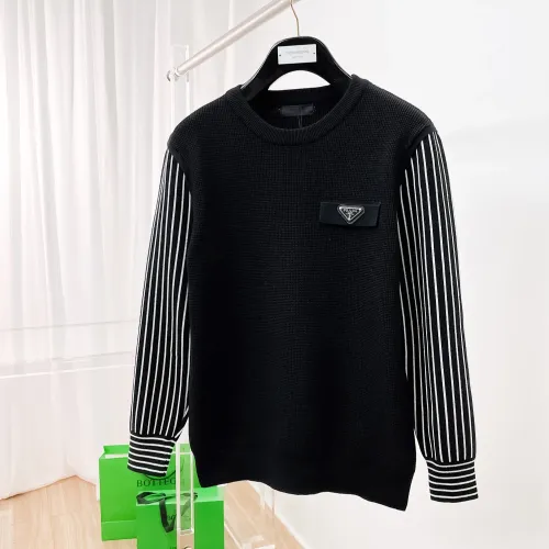 Wholesale Prada Sweaters Long Sleeved For Men #1412834 $76.00 USD, Wholesale Quality Replica Prada Sweaters