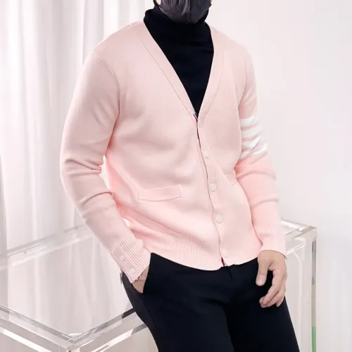 Replica Thom Browne TB Sweaters Long Sleeved For Men #1412838 $72.00 USD for Wholesale