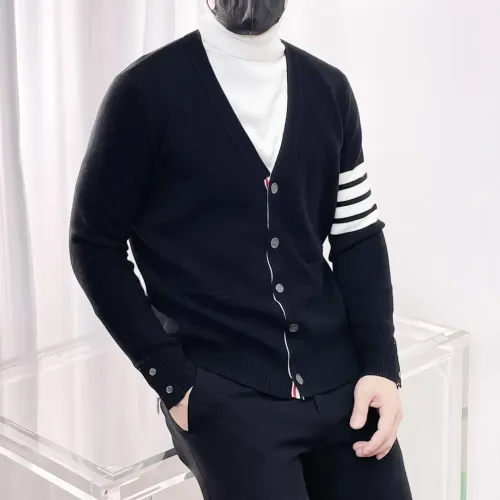 Replica Thom Browne TB Sweaters Long Sleeved For Men #1412842 $72.00 USD for Wholesale