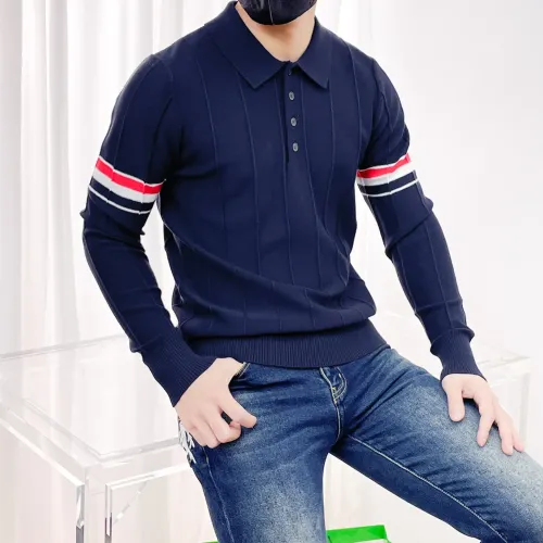 Replica Thom Browne TB Sweaters Long Sleeved For Men #1412851 $85.00 USD for Wholesale