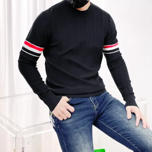 Replica Thom Browne TB Sweaters Long Sleeved For Men #1412853 $85.00 USD for Wholesale
