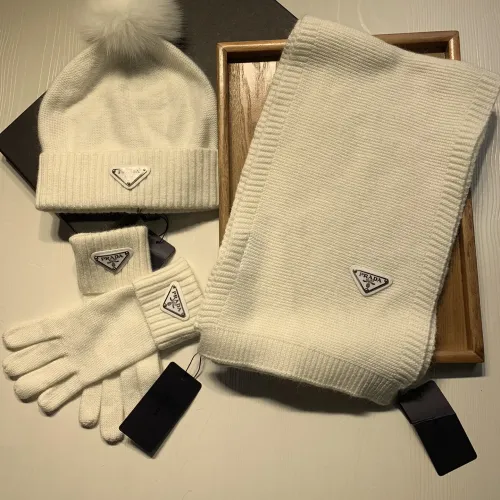 Wholesale Prada Hat and Scarf and Glove Set #1413070 $76.00 USD, Wholesale Quality Replica Prada Hat and Scarf and Glove Set