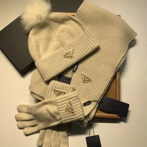 Replica Prada Hat and Scarf and Glove Set #1413071 $76.00 USD for Wholesale
