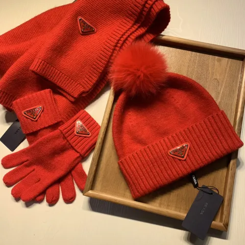 Replica Prada Hat and Scarf and Glove Set #1413072 $76.00 USD for Wholesale