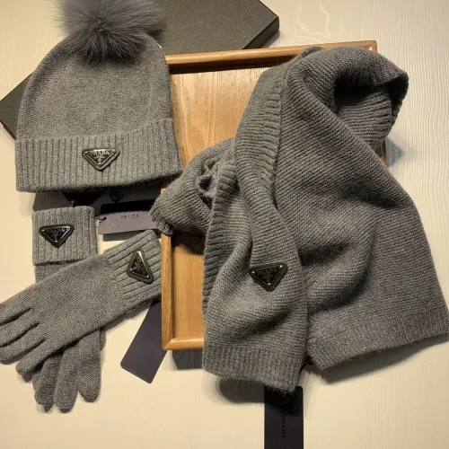 Replica Prada Hat and Scarf and Glove Set #1413073 $76.00 USD for Wholesale