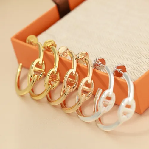 Replica Hermes Earrings For Women #1414074 $32.00 USD for Wholesale