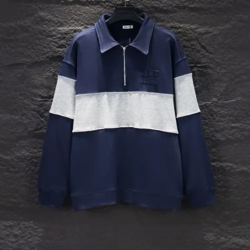 Wholesale MIU MIU Hoodies Long Sleeved For Unisex #1414391 $60.00 USD, Wholesale Quality Replica MIU MIU Hoodies