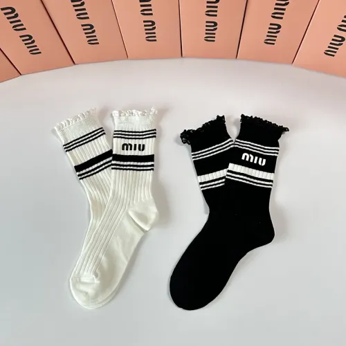 Wholesale MIU MIU Socks #1414868 $29.00 USD, Wholesale Quality Replica MIU MIU Socks