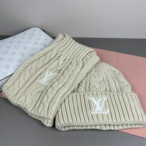 Wholesale Louis Vuitton LV Hat and Scarf Set #1415424 $42.00 USD, Wholesale Quality Replica Louis Vuitton LV Hat and Scarf and Glove Set