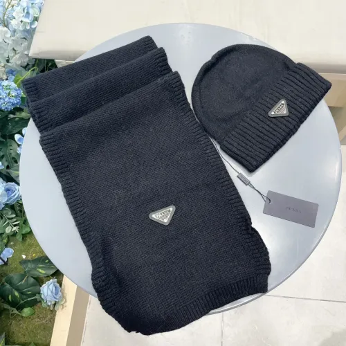 Wholesale Prada Hat and Scarf Set #1415790 $64.00 USD, Wholesale Quality Replica Prada Hat and Scarf and Glove Set
