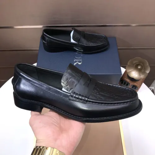 Replica Christian Dior Leather Shoes For Men #1415800 $100.00 USD for Wholesale
