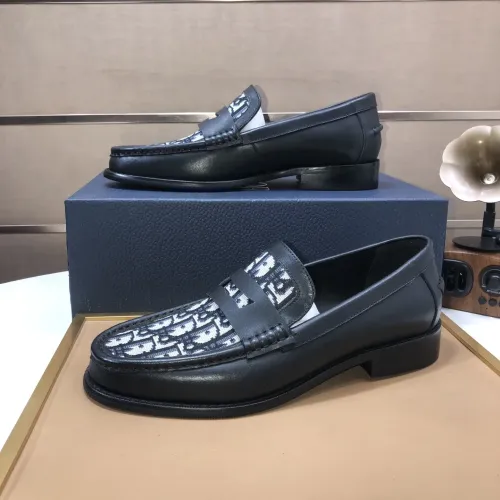 Replica Christian Dior Leather Shoes For Men #1415802 $100.00 USD for Wholesale