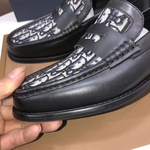 Replica Christian Dior Leather Shoes For Men #1415802 $100.00 USD for Wholesale