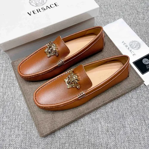 Replica Versace Leather Shoes For Men #1416054 $85.00 USD for Wholesale