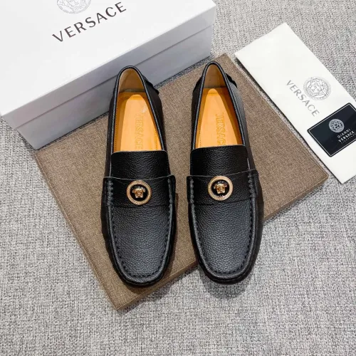 Replica Versace Leather Shoes For Men #1416056 $85.00 USD for Wholesale