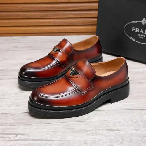Wholesale Prada Leather Shoes For Men #1416115 $100.00 USD, Wholesale Quality Replica Prada Leather Shoes
