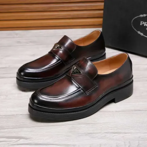Wholesale Prada Leather Shoes For Men #1416116 $100.00 USD, Wholesale Quality Replica Prada Leather Shoes