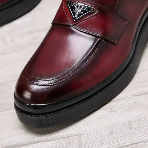 Replica Prada Leather Shoes For Men #1416117 $100.00 USD for Wholesale