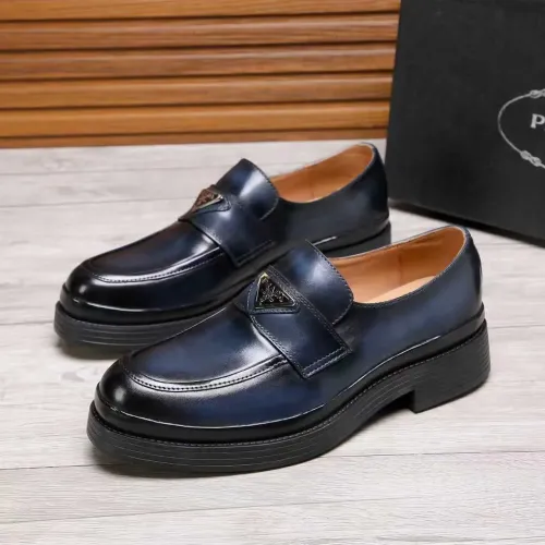 Wholesale Prada Leather Shoes For Men #1416118 $100.00 USD, Wholesale Quality Replica Prada Leather Shoes
