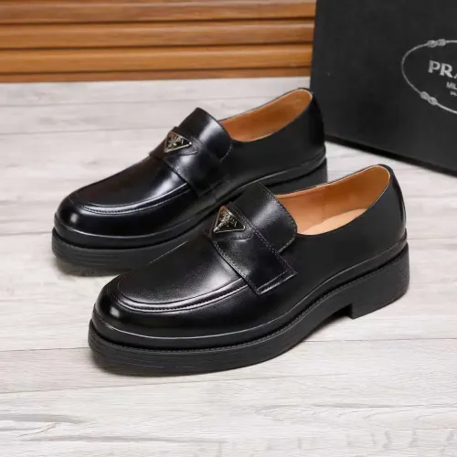 Wholesale Prada Leather Shoes For Men #1416119 $100.00 USD, Wholesale Quality Replica Prada Leather Shoes