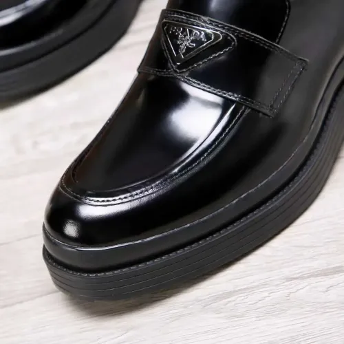 Replica Prada Leather Shoes For Men #1416120 $100.00 USD for Wholesale