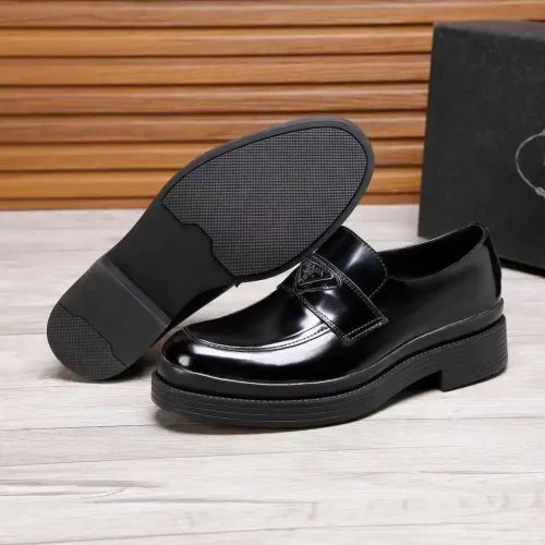Replica Prada Leather Shoes For Men #1416120 $100.00 USD for Wholesale