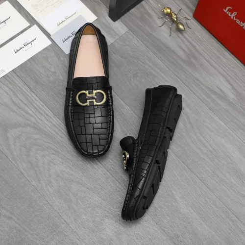 Wholesale Salvatore Ferragamo Leather Shoes For Men #1416442 $76.00 USD, Wholesale Quality Replica Salvatore Ferragamo Leather Shoes