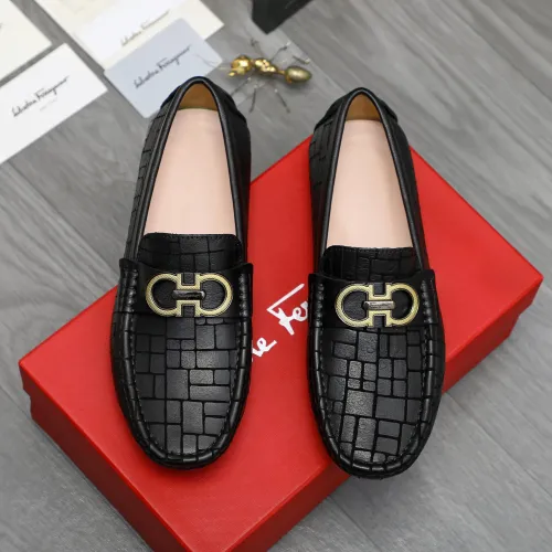 Replica Salvatore Ferragamo Leather Shoes For Men #1416442 $76.00 USD for Wholesale