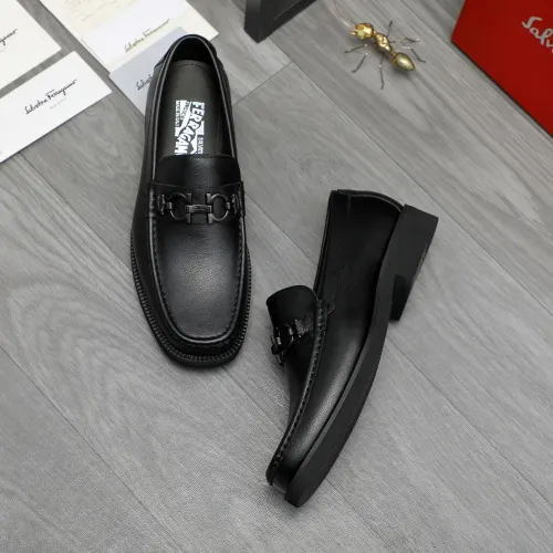 Wholesale Salvatore Ferragamo Leather Shoes For Men #1416448 $98.00 USD, Wholesale Quality Replica Salvatore Ferragamo Leather Shoes