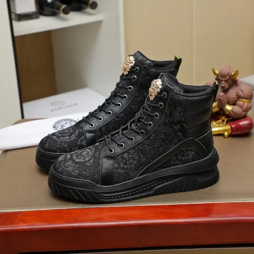 Wholesale Versace High Tops Shoes For Men #1416495 $85.00 USD, Wholesale Quality Replica Versace High Tops Shoes