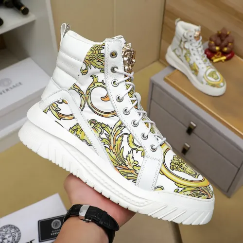 Replica Versace High Tops Shoes For Men #1416497 $85.00 USD for Wholesale