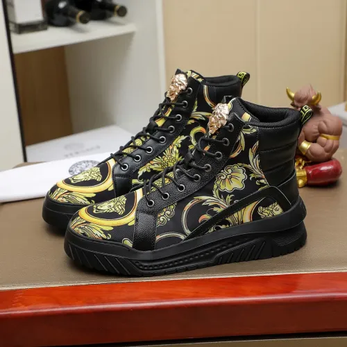 Wholesale Versace High Tops Shoes For Men #1416498 $85.00 USD, Wholesale Quality Replica Versace High Tops Shoes