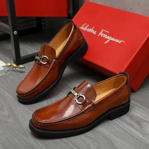 Wholesale Salvatore Ferragamo Leather Shoes For Men #1416541 $96.00 USD, Wholesale Quality Replica Salvatore Ferragamo Leather Shoes