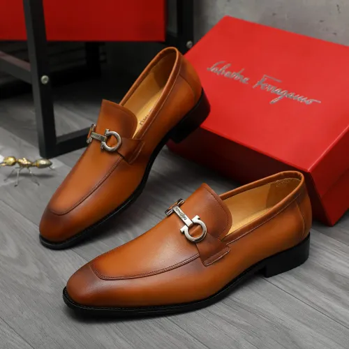 Wholesale Salvatore Ferragamo Leather Shoes For Men #1416542 $88.00 USD, Wholesale Quality Replica Salvatore Ferragamo Leather Shoes