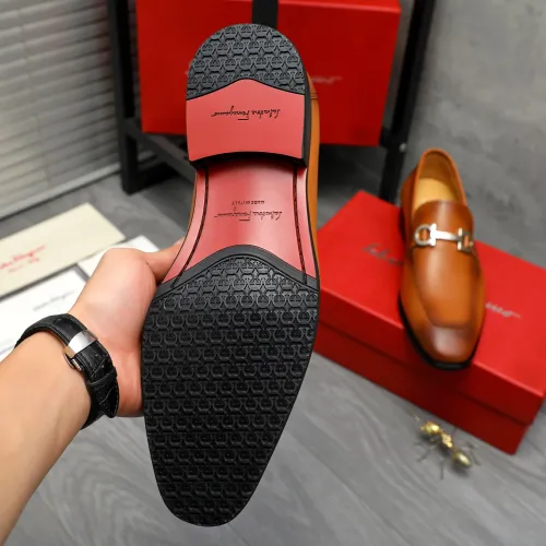 Replica Salvatore Ferragamo Leather Shoes For Men #1416542 $88.00 USD for Wholesale
