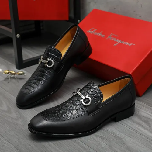 Wholesale Salvatore Ferragamo Leather Shoes For Men #1416545 $88.00 USD, Wholesale Quality Replica Salvatore Ferragamo Leather Shoes