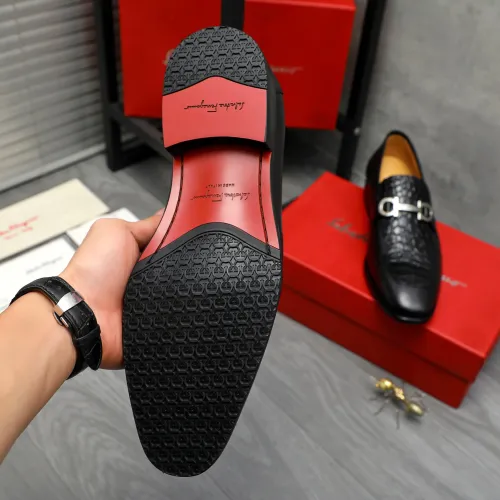 Replica Salvatore Ferragamo Leather Shoes For Men #1416545 $88.00 USD for Wholesale
