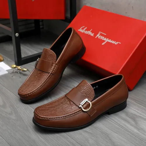 Wholesale Salvatore Ferragamo Leather Shoes For Men #1416546 $88.00 USD, Wholesale Quality Replica Salvatore Ferragamo Leather Shoes