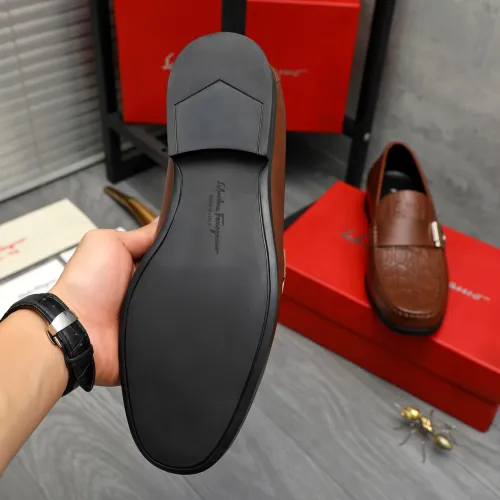 Replica Salvatore Ferragamo Leather Shoes For Men #1416546 $88.00 USD for Wholesale