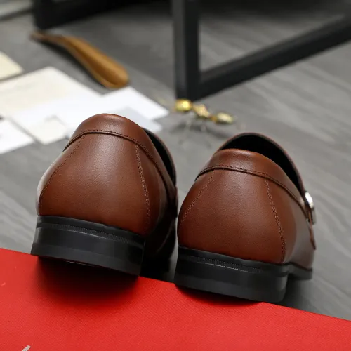 Replica Salvatore Ferragamo Leather Shoes For Men #1416546 $88.00 USD for Wholesale