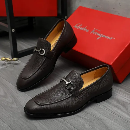 Wholesale Salvatore Ferragamo Leather Shoes For Men #1416552 $88.00 USD, Wholesale Quality Replica Salvatore Ferragamo Leather Shoes