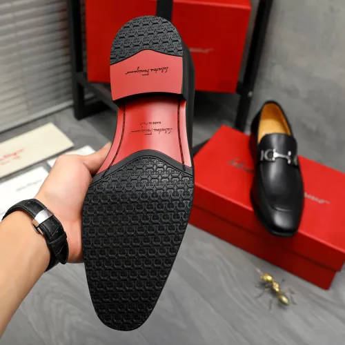 Replica Salvatore Ferragamo Leather Shoes For Men #1416554 $88.00 USD for Wholesale