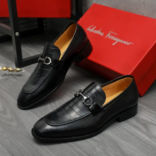 Wholesale Salvatore Ferragamo Leather Shoes For Men #1416555 $88.00 USD, Wholesale Quality Replica Salvatore Ferragamo Leather Shoes