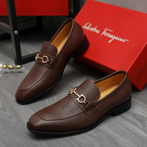 Wholesale Salvatore Ferragamo Leather Shoes For Men #1416556 $88.00 USD, Wholesale Quality Replica Salvatore Ferragamo Leather Shoes