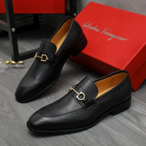 Wholesale Salvatore Ferragamo Leather Shoes For Men #1416558 $88.00 USD, Wholesale Quality Replica Salvatore Ferragamo Leather Shoes