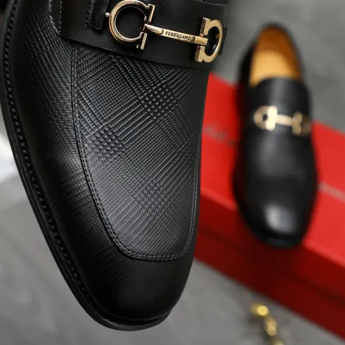 Replica Salvatore Ferragamo Leather Shoes For Men #1416559 $88.00 USD for Wholesale