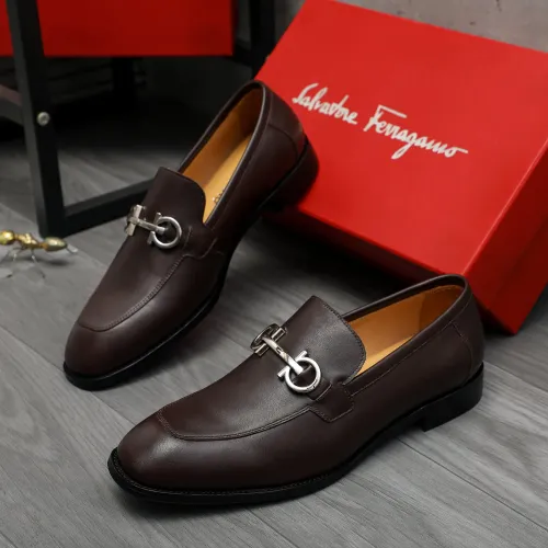 Wholesale Salvatore Ferragamo Leather Shoes For Men #1416560 $88.00 USD, Wholesale Quality Replica Salvatore Ferragamo Leather Shoes